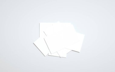 Business Card Model-Up (US 3. 5 x 2) - Kartlar Yığını. 3B Görüntü