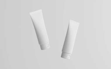 100 ml Kozmetik Krem Tüplü Paketleme İki Yüzen Tüpü. 3B Görüntü