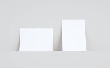 A5 Flyer / Broşür Modifiye-Duvara Karşı İki İlan. 3B Görüntü