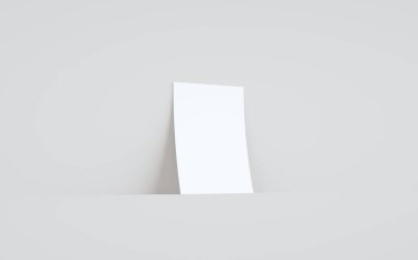 A5 Flyer / Broşür Modifiye-Duvara Karşı Bir Broşür. 3B Görüntü