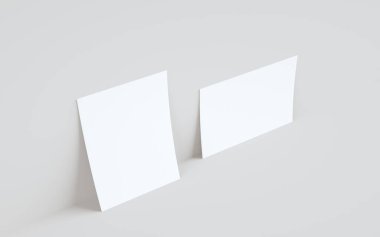 A5 Flyer / Broşür Modifiye-Duvara Karşı İki İlan. 3B Görüntü