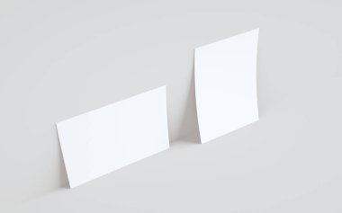 A5 Flyer / Broşür Modifiye-Duvara Karşı İki İlan. 3B Görüntü