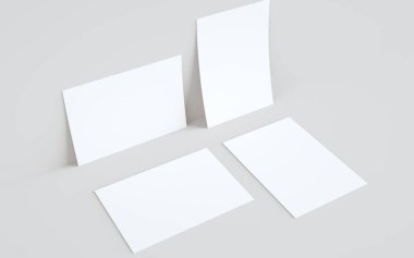 A5 Flyer / Broşür Modifiye-Duvara Karşı İki İlan. 3B Görüntü