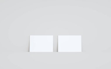 A6 Flyer / Broşür Modifiye-Duvara Karşı İki İlan. 3B Görüntü