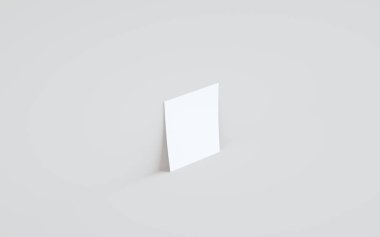 A6 Flyer / Broşür Modifiye-Duvara Karşı Bir Broşür. 3B Görüntü