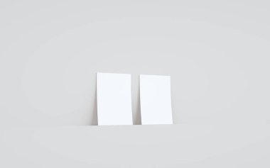 A6 Flyer / Broşür Modifiye-Duvara Karşı İki İlan. 3B Görüntü