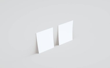 A6 Flyer / Broşür Modifiye-Duvara Karşı İki İlan. 3B Görüntü