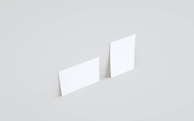 A6 Flyer / Broşür Modifiye-Duvara Karşı İki İlan. 3B Görüntü