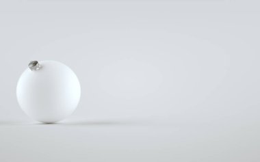 Beyaz kibrit kırılmaz büyük noel balosu süslemesi - tek top. 3B Görüntü