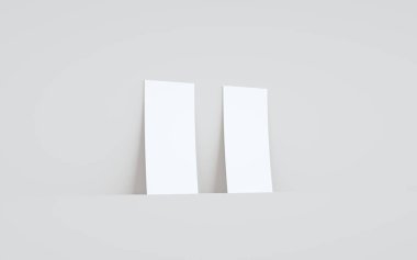 DL Flyer / Davetiye Model Model - Duvara Karşı İki İlan. 3B Görüntü