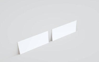 DL Flyer / Davetiye Model Model - Duvara Karşı İki İlan. 3B Görüntü