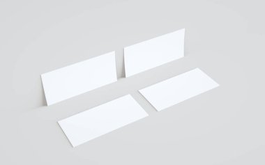 DL Flyer / Davetiye Model Model - Duvara Karşı İki İlan. 3B Görüntü