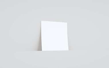 Kare Flyer Model-Arka plan Duvara Karşı Bir Flyer. 3B Görüntü