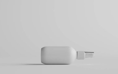 200 ml Beyaz Plastik Püskürtme Şişe Modeli - Bir şişe. 3B Görüntü