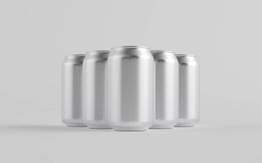 12 ons. 350ml Alüminyum Kutu Bir Konide Çoklu Konserve. 3B Görüntü