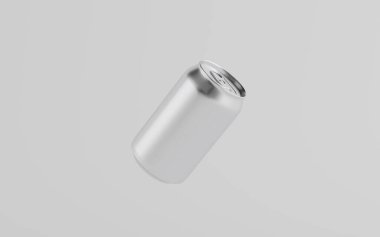 12 ons. 350ml alüminyum kutu - Tek yüzen kutu. 3B Görüntü