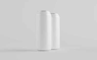16 ons. / 500ml alüminyum teneke kutu - iki kutu. Blank Label. 3B Görüntü