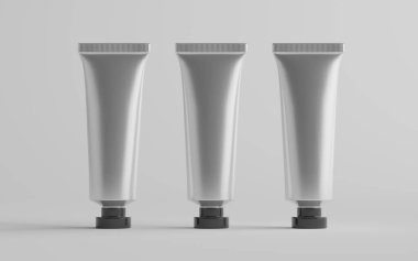 Alüminyum Plastik Kozmetik / Boya Tüpü Mokup - Üç Tüpü