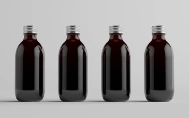 Soğuk Bira Kahvesi Amber / Kahverengi Bardak Şişesi Şişe Model - Çoklu Şişe