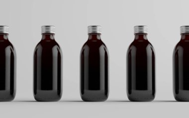 Soğuk Bira Kahvesi Amber / Kahverengi Bardak Şişesi Şişe Model - Çoklu Şişe