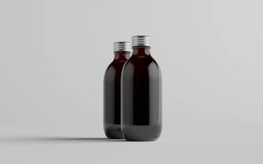 Soğuk Bira Kahvesi Amber / Kahverengi Bardak Şişesi Paket Model - İki Şişe