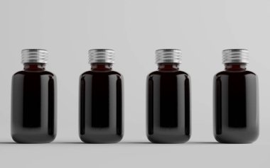 Soğuk Bira Kahvesi Amber / Kahverengi Küçük Cam Şişeler Paket Model - Çoklu Şişeler