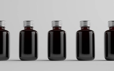 Soğuk Bira Kahvesi Amber / Kahverengi Küçük Cam Şişeler Paket Model - Çoklu Şişeler