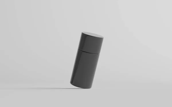 75Ml Black Plastic Roll Spray Deodorant Bottle Mockup One Bottle — Stock Photo, Image