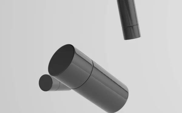 75Ml Black Plastic Roll Spray Deodorant Bottle Mockup Meerdere Drijvende — Stockfoto