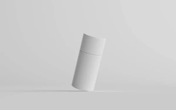 Vit Plast Roll Spray Deodorant Bottle Mockup Flaska Illustration — Stockfoto