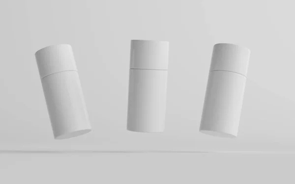 Белого Пластыря Fably Deodorant Bble Mockup Три Пузырька Моделирование — стоковое фото