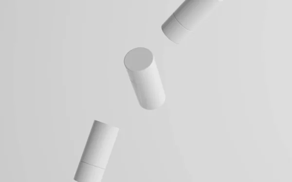 75Ml Plastique Blanc Roll Spray Déodorant Bouteille Mockup Trois Bouteilles — Photo