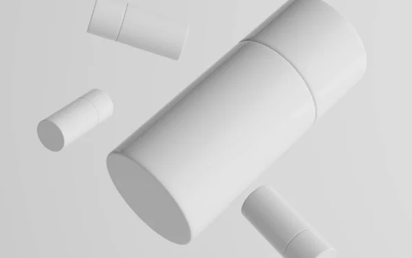 75Ml Λευκό Πλαστικό Roll Spray Αποσμητικό Μπουκαλάκι Mockup Πολλαπλά Πλωτά — Φωτογραφία Αρχείου