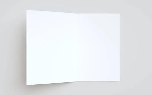 Fold Half Fold Broschüre Mock — Stockfoto