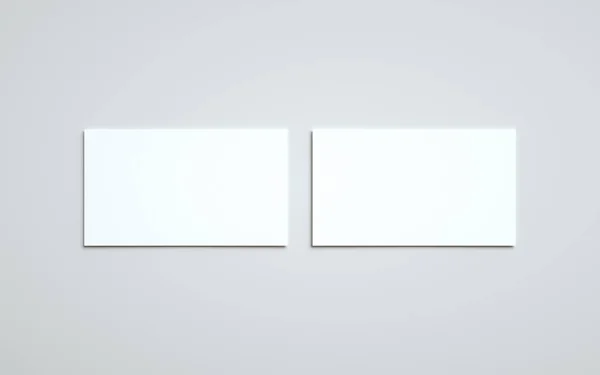 名刺モックアップ 2枚のカード 3Dイラスト — ストック写真