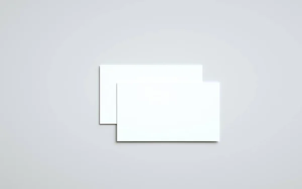 名刺モックアップ 2枚の重複カード 3Dイラスト — ストック写真
