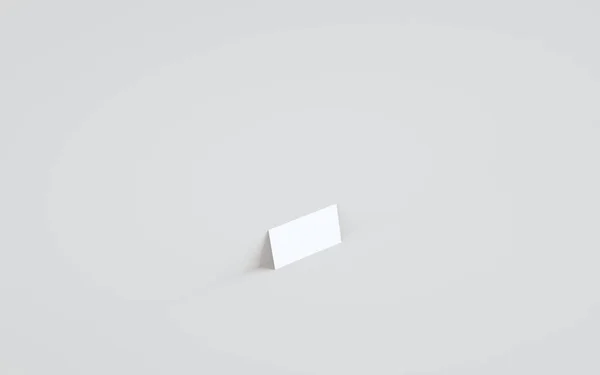 ビジネスカードモックアップ モックアップ 壁の背景に対する1枚のカード 3Dイラスト — ストック写真