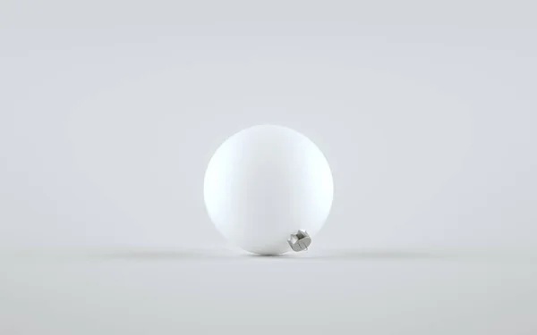 Белый Matte Shatterproof Large Christmas Ornament Mock One Ball Моделирование — стоковое фото