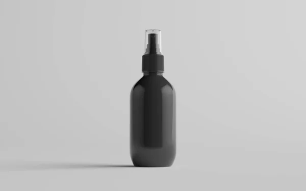 200Ml Black Plastic Spray Bottle Mockup Jedna Láhev Ilustrace — Stock fotografie