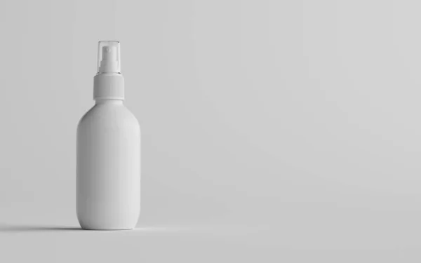 200Ml白色塑料喷雾器调瓶 一个瓶 3D说明 — 图库照片