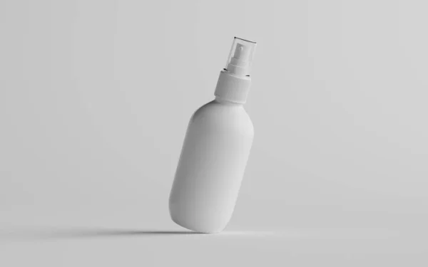 200Ml Bottiglia Plastica Bianca Spray Mockup Una Bottiglia Illustrazione — Foto Stock