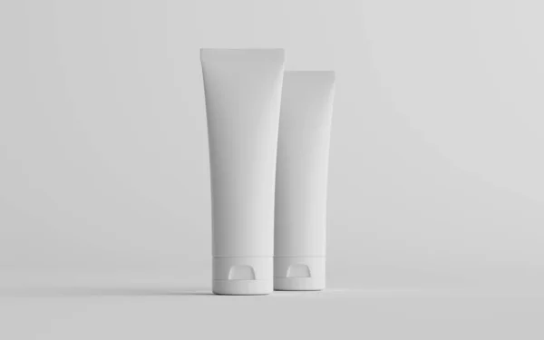 250Ml Crema Cosmetica Tubo Packaging Mockup Due Tubi Illustrazione — Foto Stock