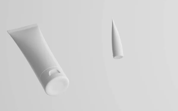 250Ml化妆品管包装软管软管 两个浮动管 3D说明 — 图库照片