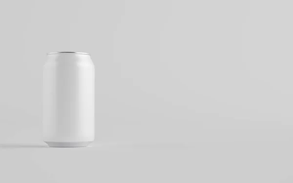 330Ml Aluminium Can Mockup One Can Étiquette Vierge Illustration — Photo
