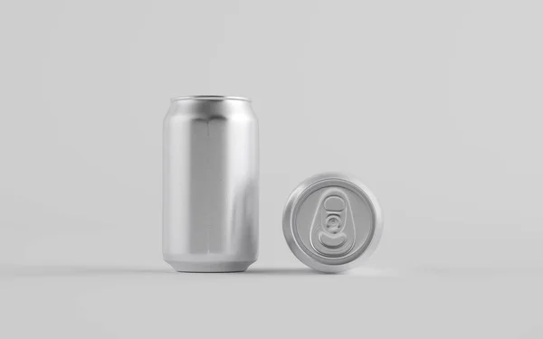 12オンス 350Ml缶アルミモックアップ 3Dイラスト — ストック写真
