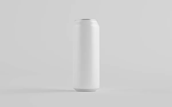 16盎司 500毫升铝罐 空白标签 3D说明 — 图库照片