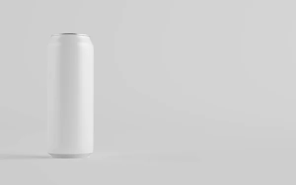16盎司 500毫升铝罐 空白标签 3D说明 — 图库照片