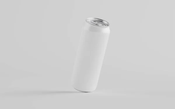 16オンス 500Ml缶アルミモックアップ ブランクレーベル 3Dイラスト — ストック写真