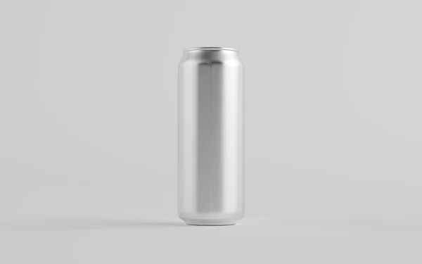 16オンス 500Mlビール ソーダ エナジードリンク缶モックアップ One Can 3Dイラスト — ストック写真