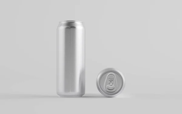 500Ml Aluminium Beer Soda Minuman Berenergi Dapat Mockup Dua Klan — Stok Foto